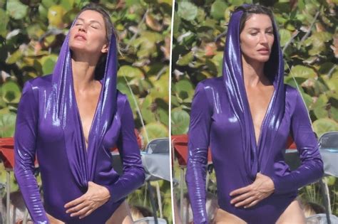 gisele bundchen versace phptoshoot|Gisele Bündchen sizzles in swimsuit for cheeky photoshoot while .